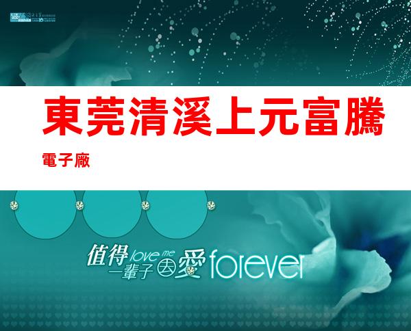 東莞清溪上元富騰電子廠